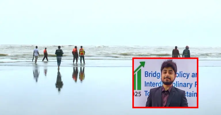 কক্সবাজার সৈকতে নিখোঁজদের উদ্ধারে অভিযান চলমান; ইনসেটে নিহত সাবাবের ছবি